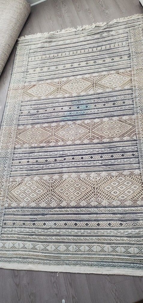 Moroccan Area Woven Carpet Width 57" Length 97"
