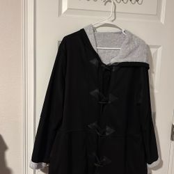 Black Lightweight Jacket With Hood