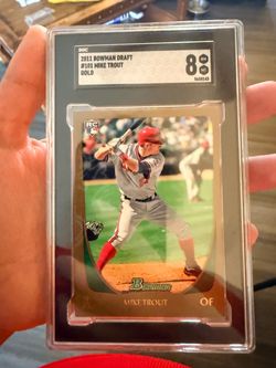 2011 Bowman Draft Mike Trout Gold RC SGC 8