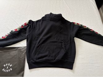 Born X Raised Embroidered Rose Hoodie