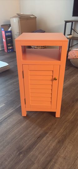 Orange/Coral nightstand