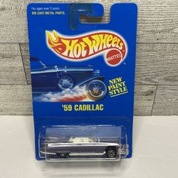 Vintage Hot Wheels Purple ‘1959 Cadillac Convertible / New Paint Style • Die Cast Metal & Plastic • Made in Malaysia 