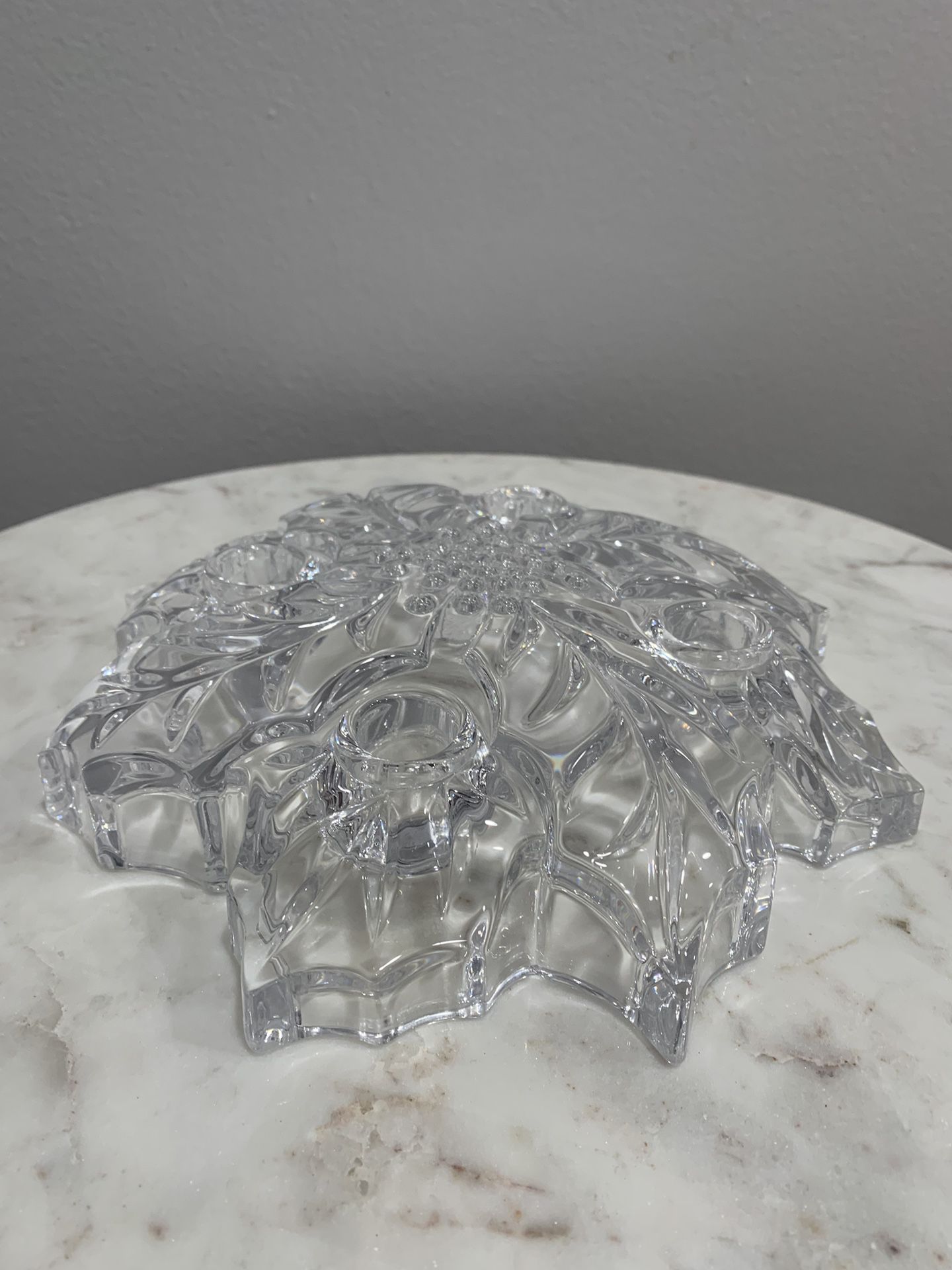 Marquis Waterford Crystal Wreath Candle Holder Made In Germany 8.5"