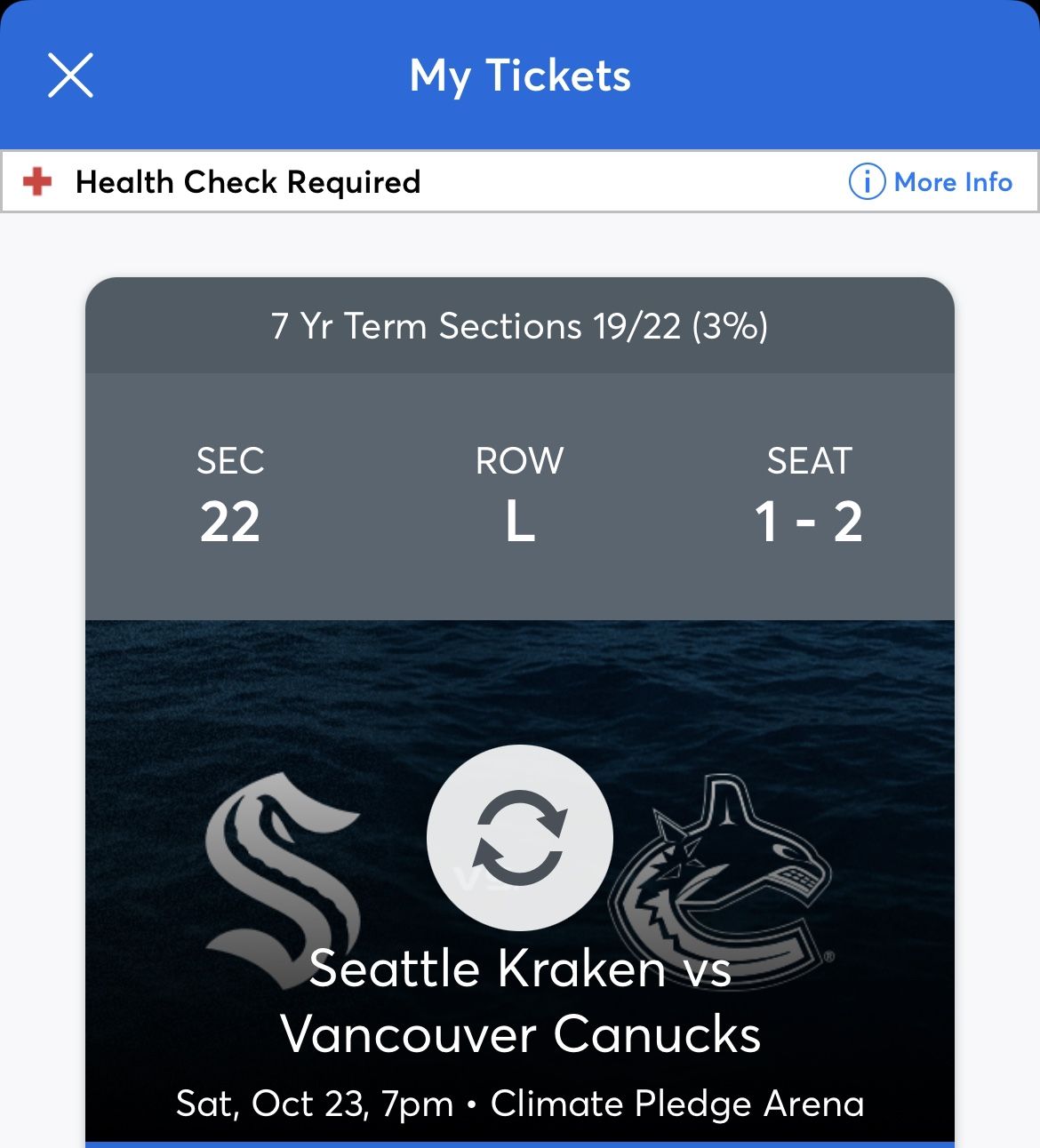 Seattle Kraken Tickets - Oct 23