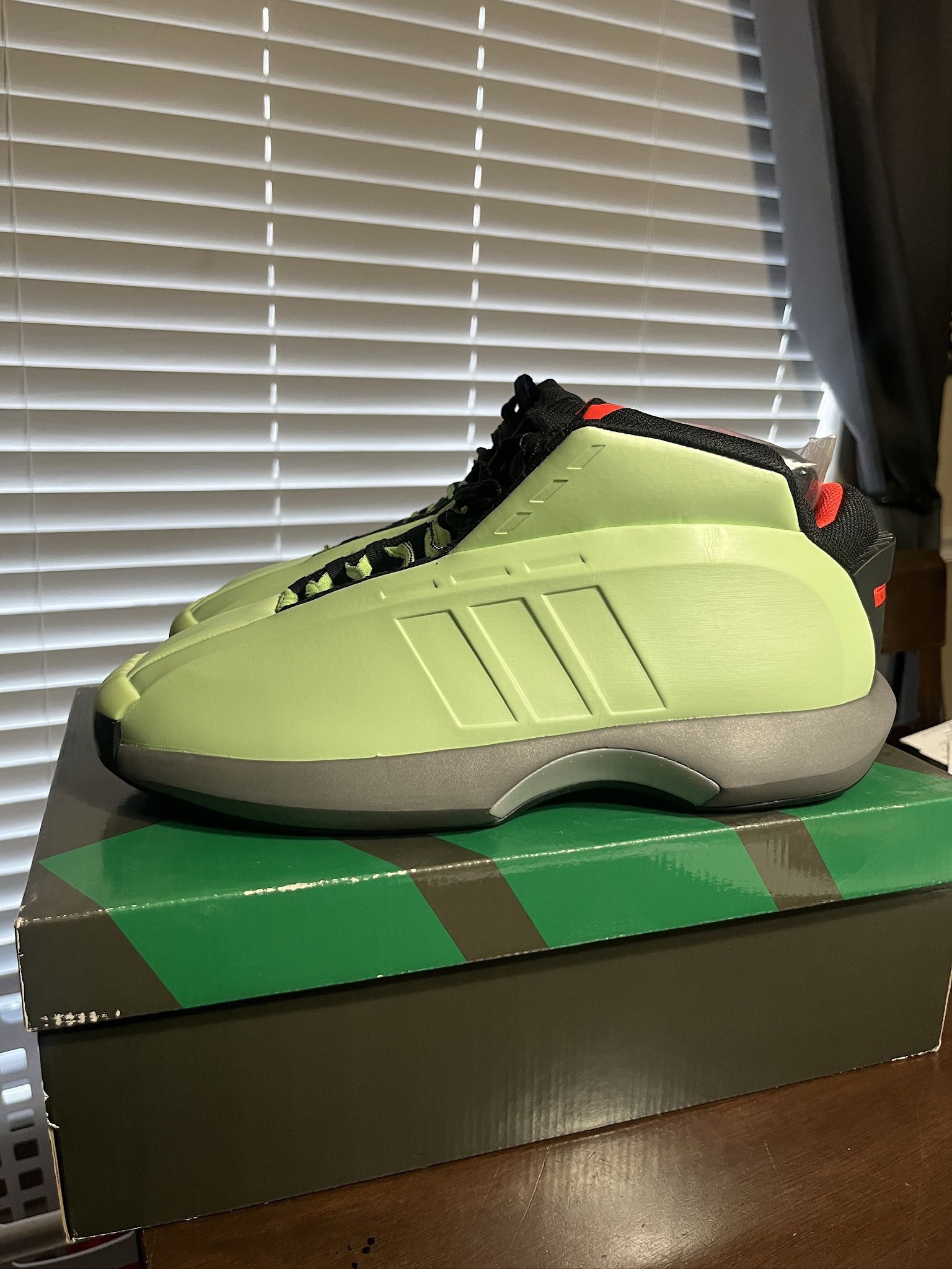 New- Adidas -US 11 Men's -Green Silver Black Orange- Retro Crazy 1 -Kobe