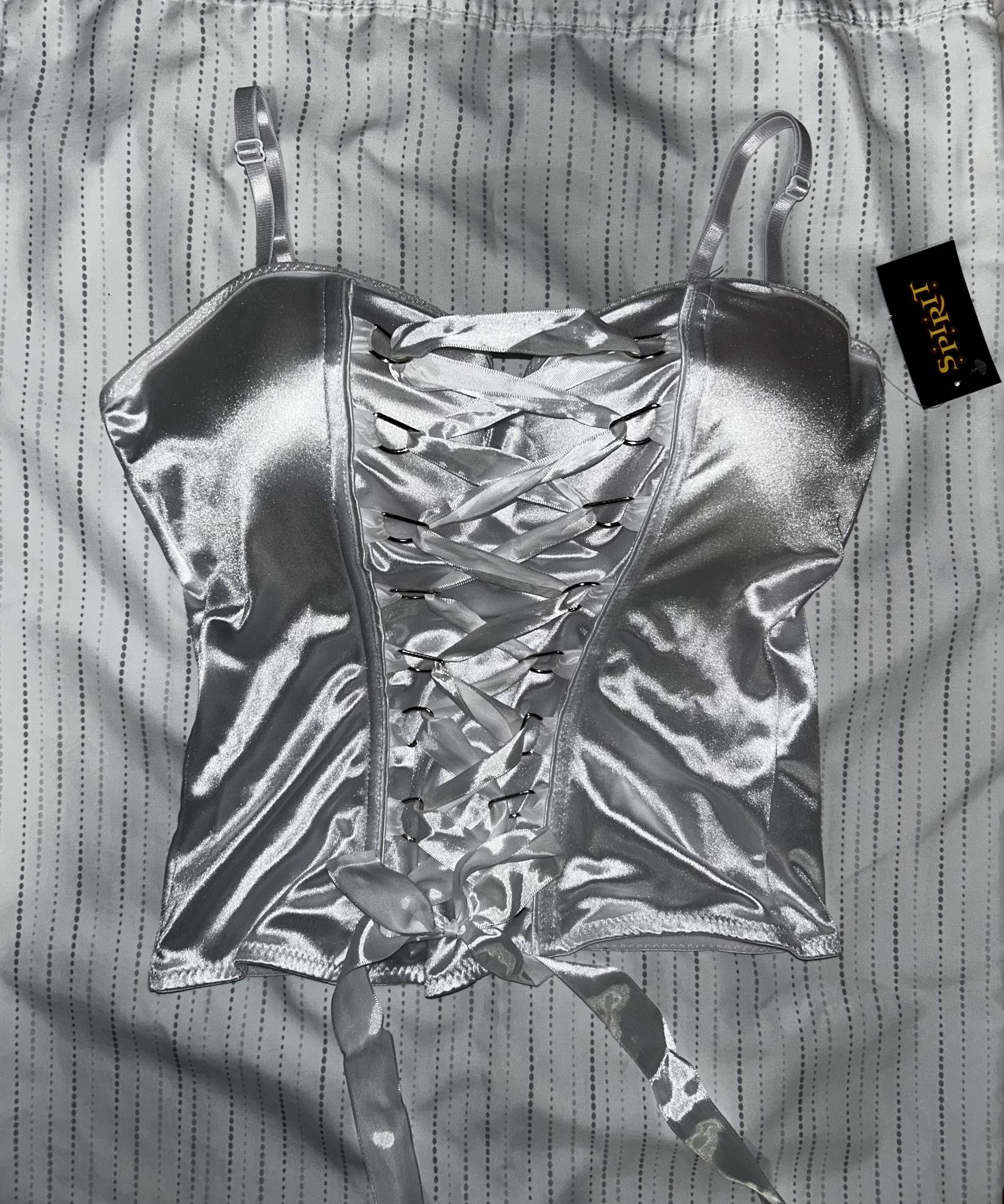 white corset top