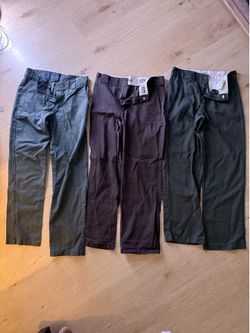Dickies Pants Bundle – 3 Pair Lot – 874 Original Fit + Flex – Green/Brown – Size 30–32