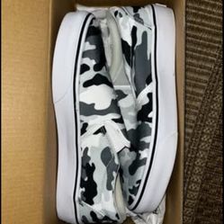 RAAD Shop White & Grey Camo Slipons (US size 8W, 6M)