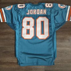 VINTAGE WILSON PRO LINE AUTHENTIC MIAMI DOLPHINS JERSEY SZ 46 LARGE #80 Jordan