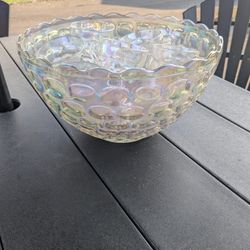 Iridescent Punchbowl Set