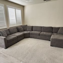 Radley Fabric 5-Piece Chaise Sectional Sofa