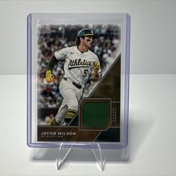 Jacob Wilson Relic Jersey Patch Topps Athletics Rookie RC