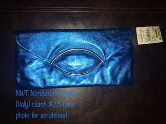 NWT Nordstrom Leather (Italy) clutch $25
