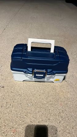 Fishing Tackle Box Plano Blue Two Tray