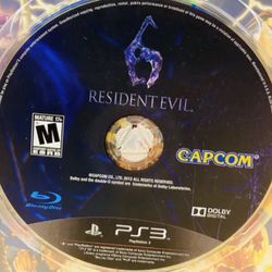 Resident Evil 6 (PS3, 2012) Disc Only Tested Authentic