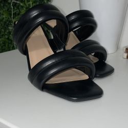 New Black High Heel Sandals