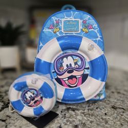Loungefly Disney Floatie Backpack And Coin Purse 