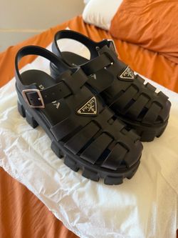 PRADA chunky fisherman platform sandals