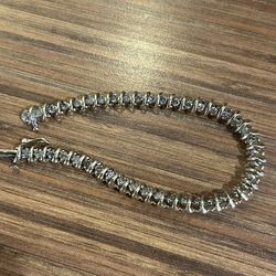 14K Yellow Gold Diamond Tennis Bracelet 13 Grams