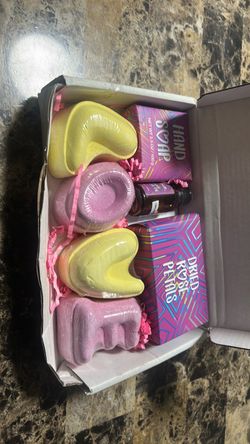 rose-themed spa/self-care gift box