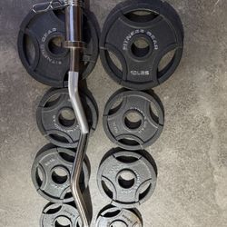 Olympic Curl Bar, Weights
