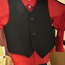 Shirt vest And Black Slacks