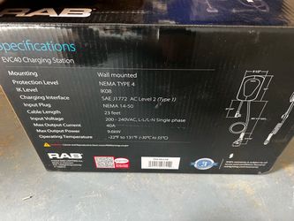 2) 30Amp RAB EV Chargers.