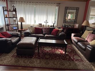 Beautiful Leather Furnature-dark brown