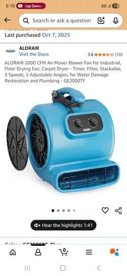 Construction style air blower