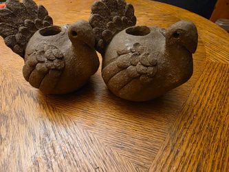 Margaret Hudson/Earth Arts turkey candle holders,