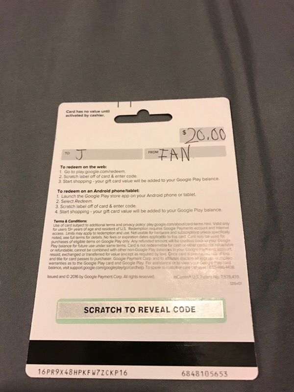 Google Play Gift Card For Sale In Hayward Ca Offerup Google Play Gift Card For Sale In Hayward Ca Offerup