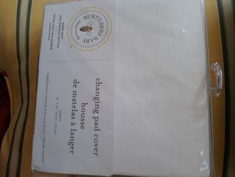 Burts Bees changing pad cover knit Terry white NIB