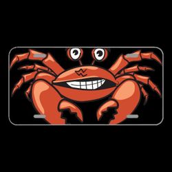License Plate Novelty Car Front Crab Crustacean Shellfish Seafood