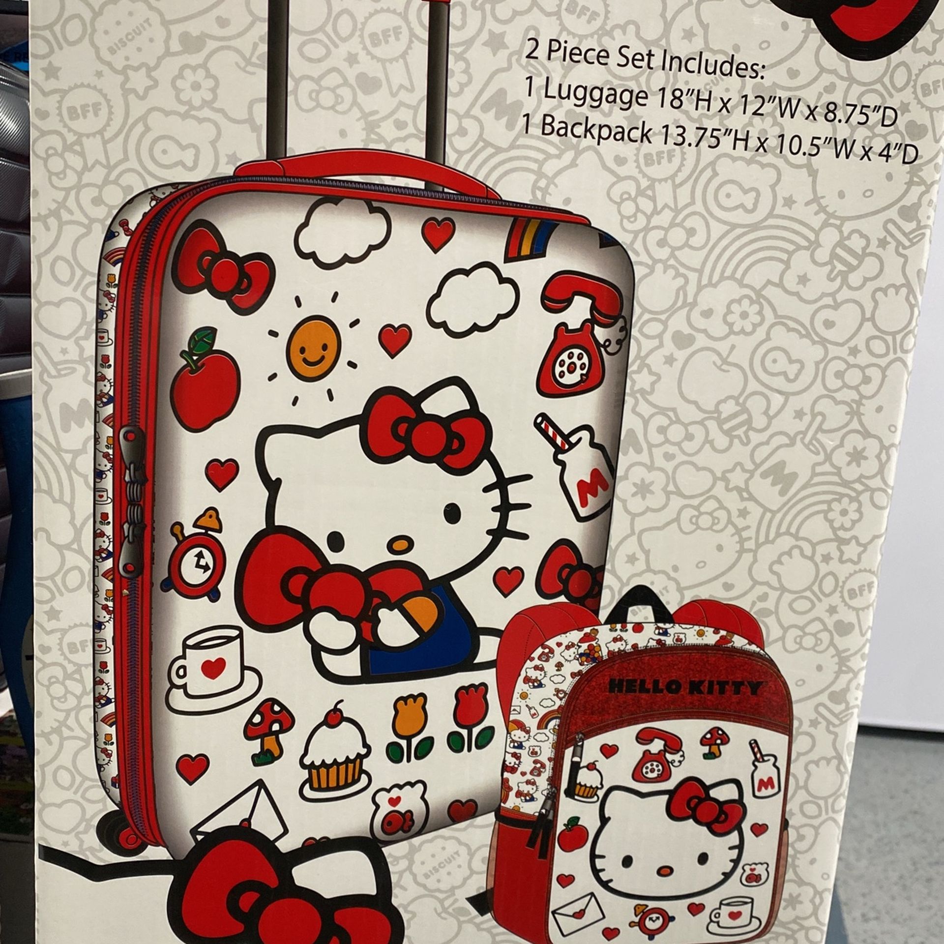 New Hello Kitty Luggage Backpack  Set
