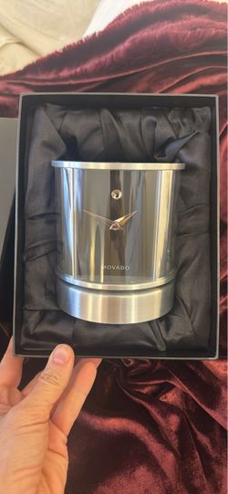Movado Stainless Steel Desk Clock