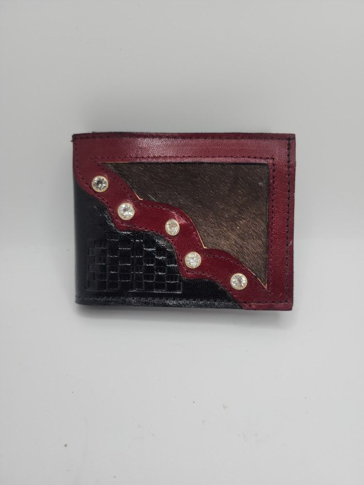 Western Tooled Mexican Leather Bi-Fold Wallet