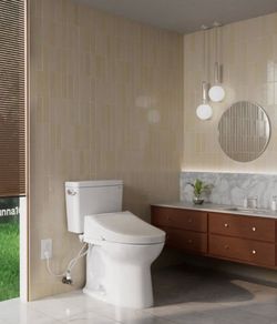 TOTO Drake 2-piece Elongated Toilet with C5 Washlet Bidet Seat