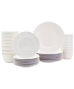 Haven Round Embossed 32 Pc. Dinnerware Set, Service for 8