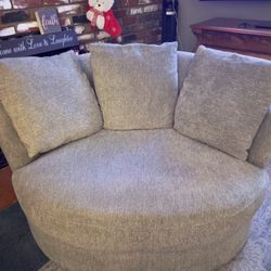 Oversized Accent Swivel Chair