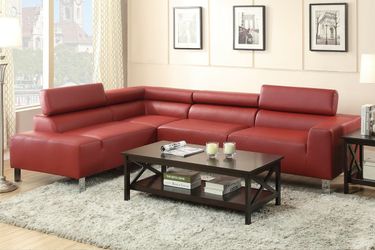 red couch sectional sofa 106x77