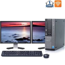 Dell Business Computer With Two LCD