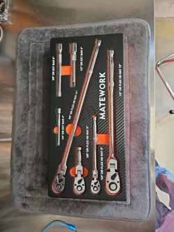 7Pcs Flex Head Ratchet Set, 1/4”, 3/8” and 1/2” Drive Swivel Ratchet Wrench with Flex Head, 90 Tooth,