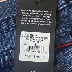 (price tag still on of $199.99) true religion pants