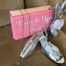 Silver Shoes With Silver Bag (new)