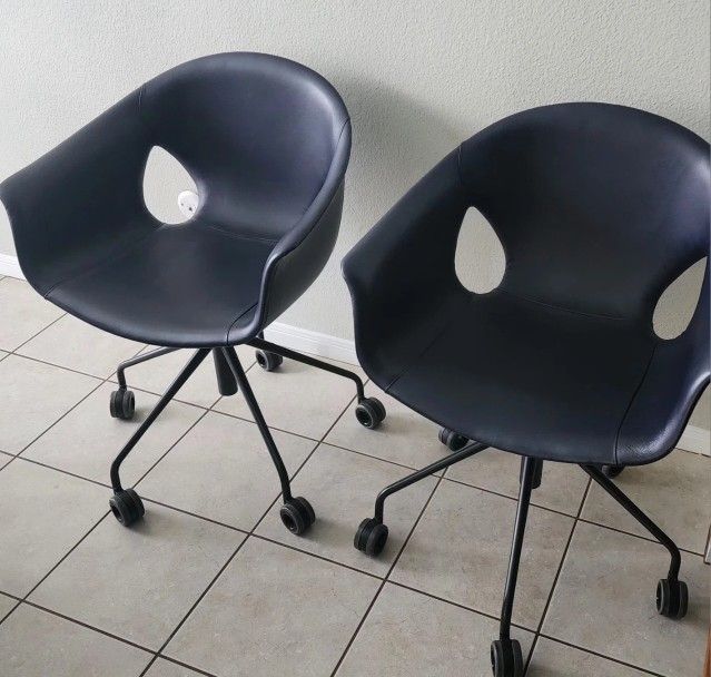 2 Mint Condition Ginger Ale Office Chair Roberto Lazzeroni