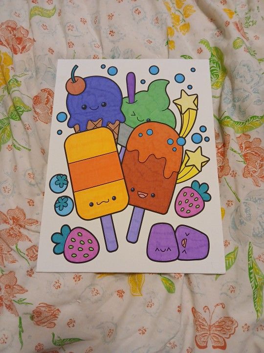 Cute Ice Cream Painting