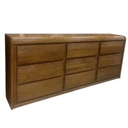 Vintage Oak Wood Dresser 