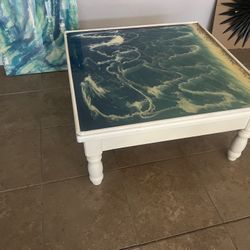 RESIN COFFEE TABLE “OCEN BREEZE”