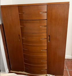 beautiful 1950's CHIFFEROBE WARDROBE DRESSER with deep drawers and lots of storage and Others