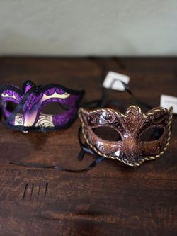 2 styled elegant eye masks, new fun $5.00 ea
